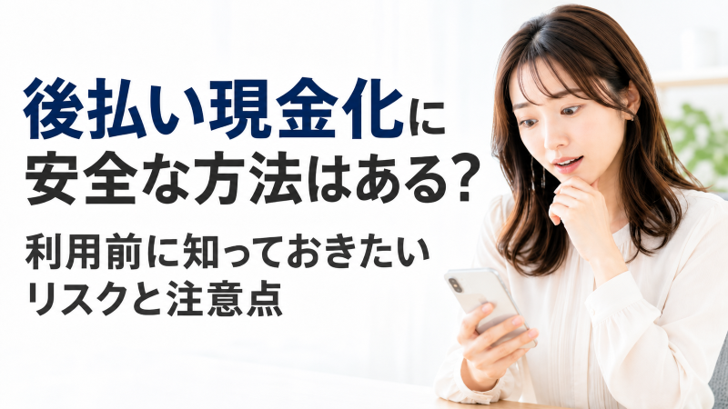 後払い現金化に安全な方法はある？利用前に知っておきたいリスクと注意点